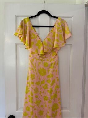 Kate Spade Floral Ruffle V-Neck Dress
